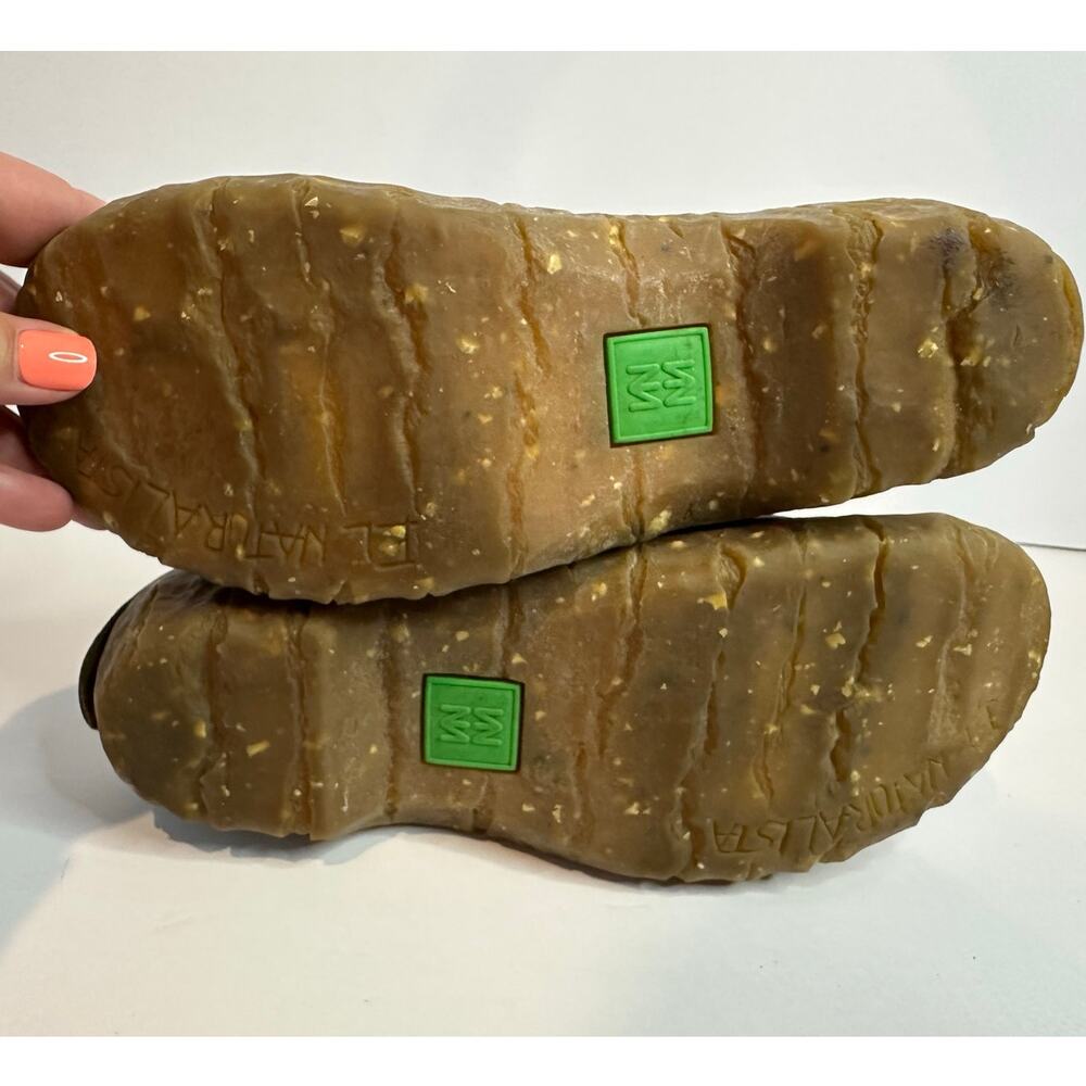El Naturalista Leather Mary Jane Clogs Brown Embroidered Women's 38 Gorpcore - Picture 7 of 11
